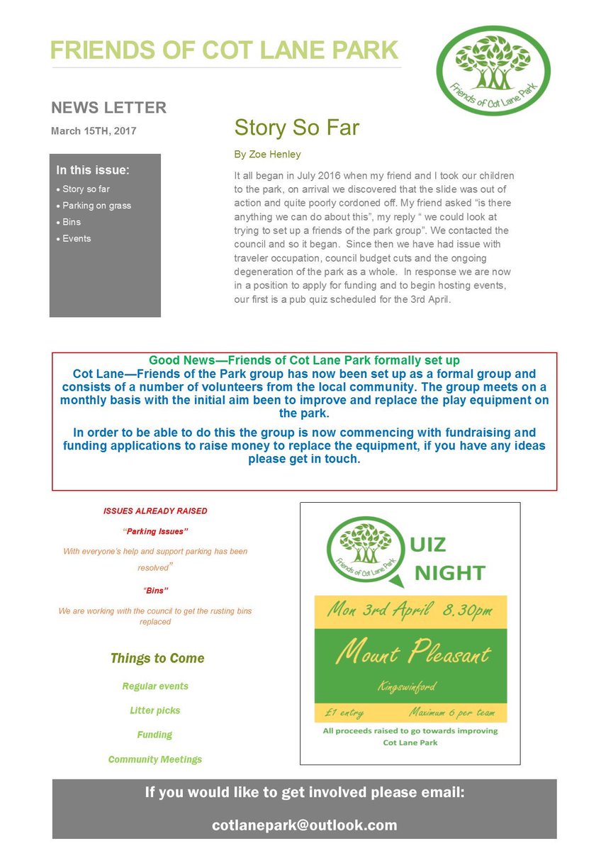 FriendsofCLP's tweet photo. March Newsletter - quiz night coming up! Pls Share! Thx! https://t.co/MzIr1qlTXM