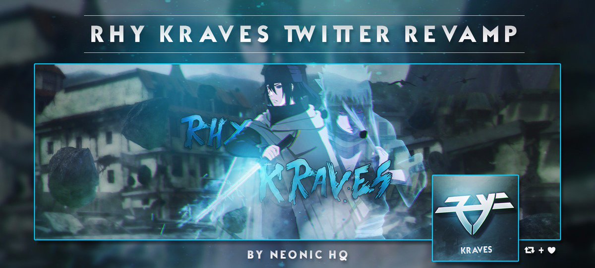 NeonicHQ's tweet image. @TeamRhyperior @RhyArtists @SilverKraves Twitter revamp for Rhy Kraves, Sasuke themed.