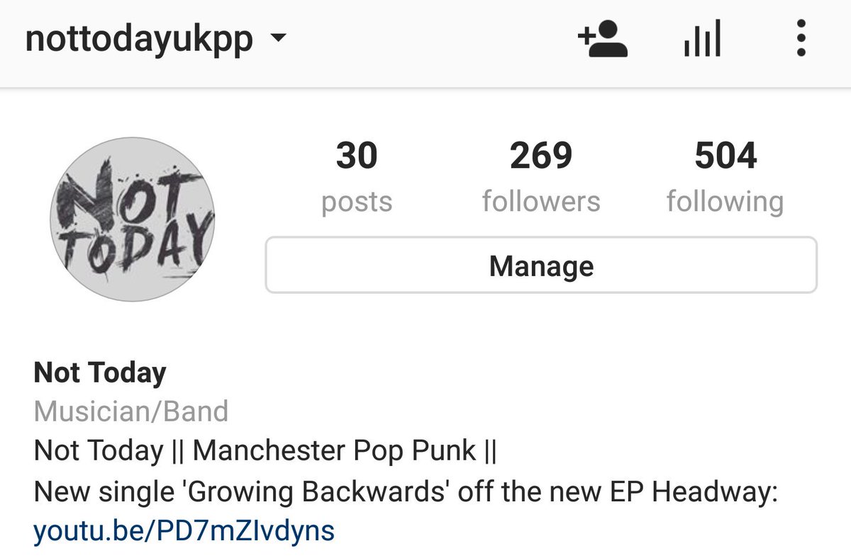 Go follow our Instagram! instagram.com/NotTodayUKPP/ #poppunk #UKPP #Instagram
