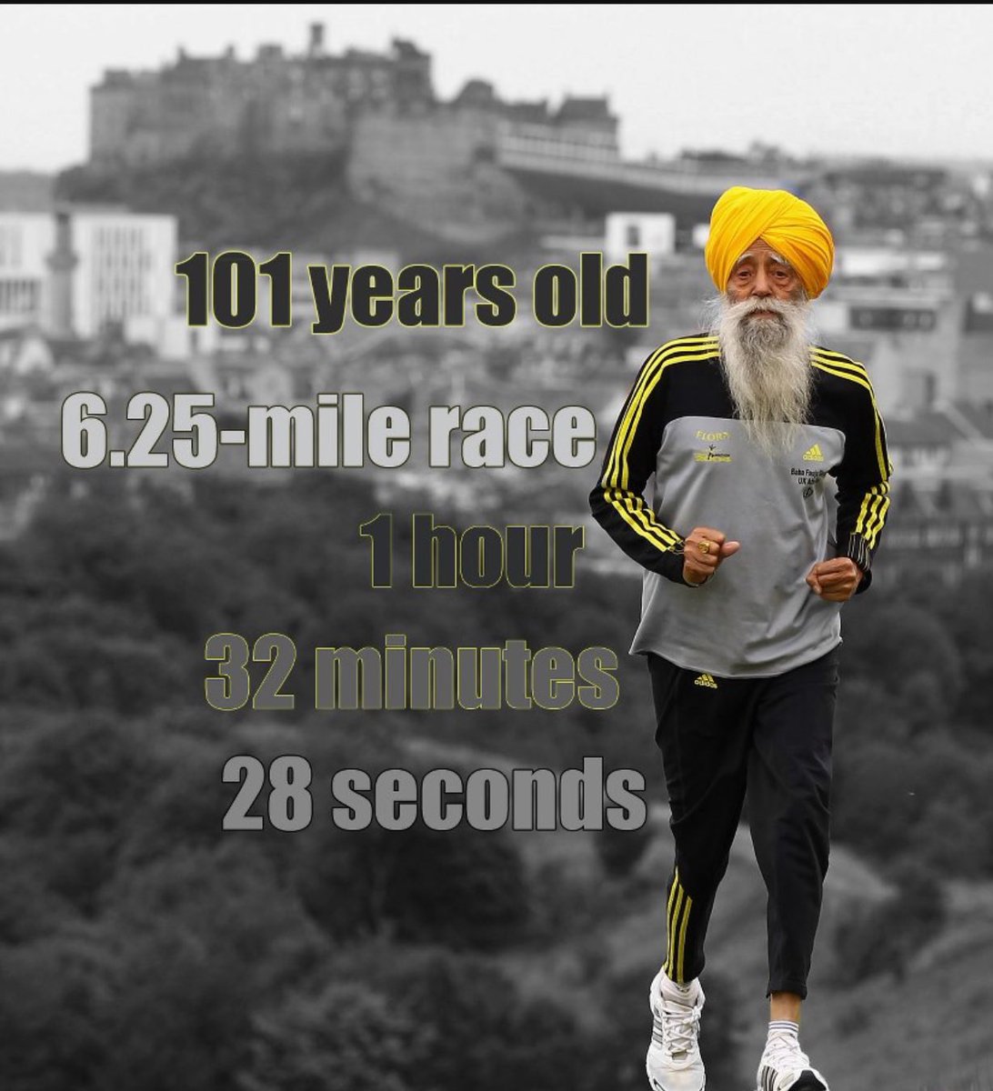 gsingh1902's tweet photo. Never too old to start exercising, this guy ran his first marathon in his 80's and is still going 🏃🏽🏃🏽@exerciseworks #inspiration #exercise https://t.co/pdvBiAcuaM