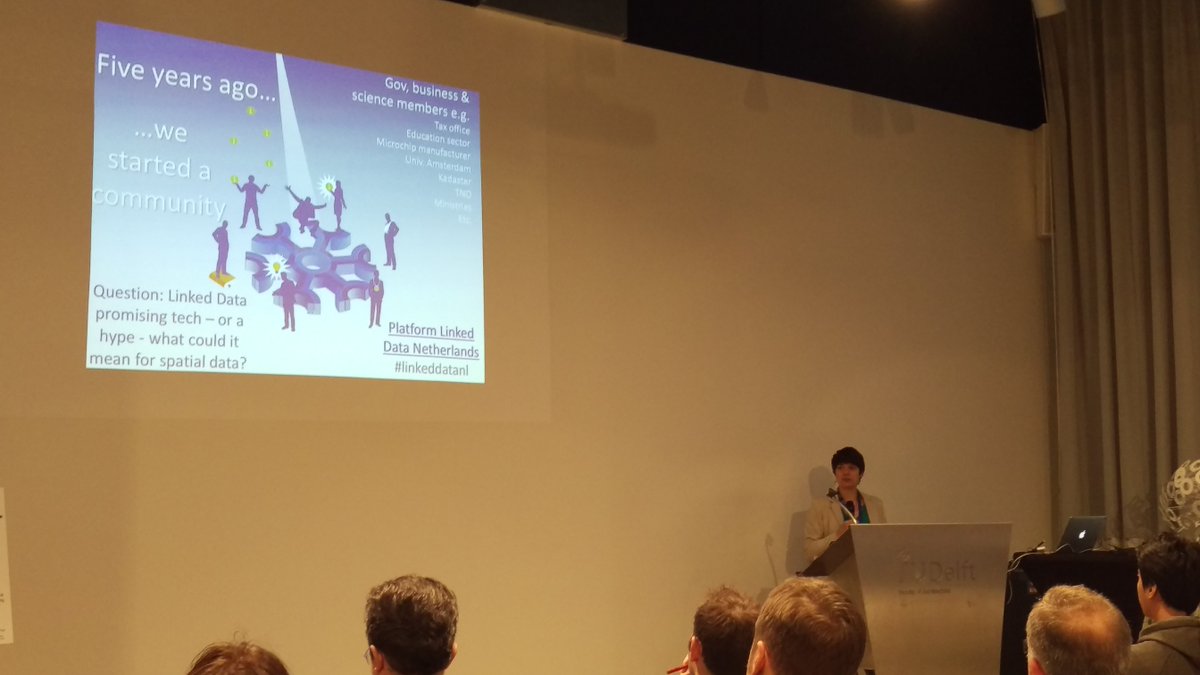 LocationPowers's tweet photo. First keynote of the day by @brinkwoman 5 years working to bring #LinkedData &amp; #Geodata together #LPBigLinkedGeodata #geo4web #linkeddatanl https://t.co/5CvaZ0CtUH