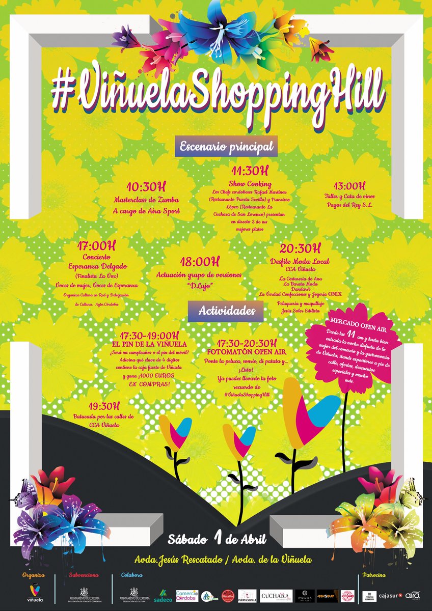 #ViñuelaShoppingHill Sábado 1 de Abril. Conciertos, desfiles, showcookings, ofertas especiales...¡Incluso un premio de 1.000€ en compras!