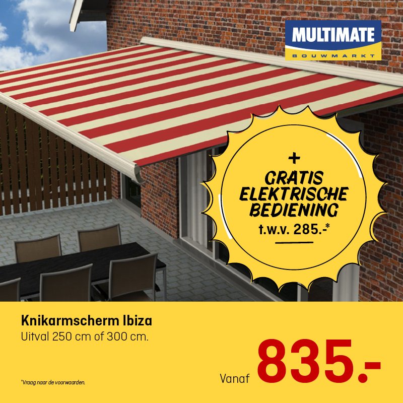 Met een #knikarmscherm profiteer je voortaan van een heerlijk #schaduwrijk terras én een koele binnentemperatuur in je huis!