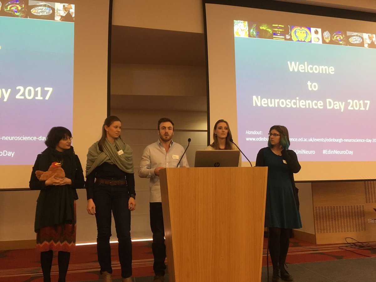 EdinUniNeuro's tweet photo. Fabulous job by our 5 PhD students for their 3minute talks - well done guys!! #EdinNeuroDay https://t.co/n1roSyBsW7