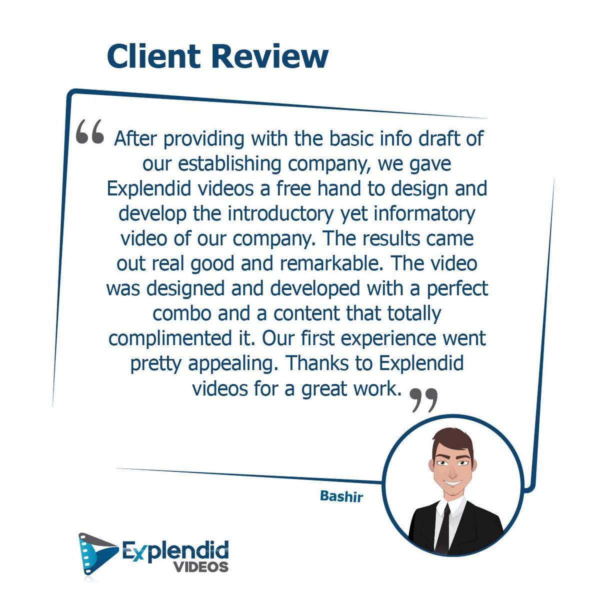ExplendidV's tweet image. Providing satisfaction to clients through our work.

#Satisfication   #ExplendidVideos