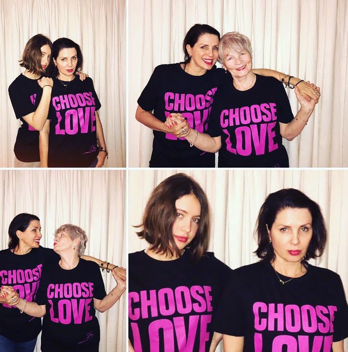 chooselove's tweet photo. #chooselove on Mother's Day like @Sadieliza, Iris Law and Mary w/ our exclusive pink @LaHamnett t-shirt! Get yours @ https://t.co/9b6g13FT9P https://t.co/aIqoEl0iGp