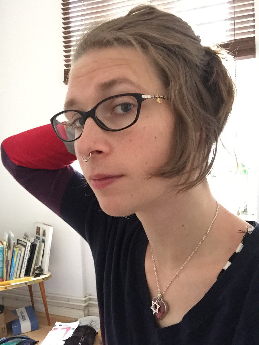 Selfie with hair pulled back