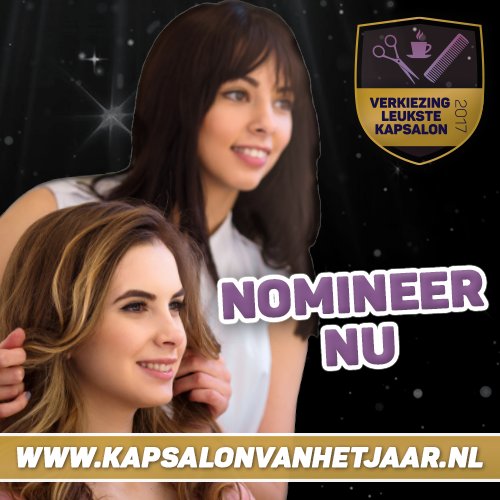Spreek nu je waardering voor het ondernemerschap van jouw (ZZP) Kapper uit en nomineer; kapsalonvanhetjaar.nl #kapper #kapsalon #ZZP