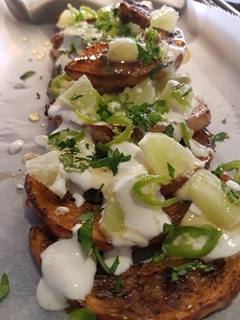Roasted and spiced squash with tahini yogurt, fresh lime, chilli and a little bit of honey... oh yesssss #delicious