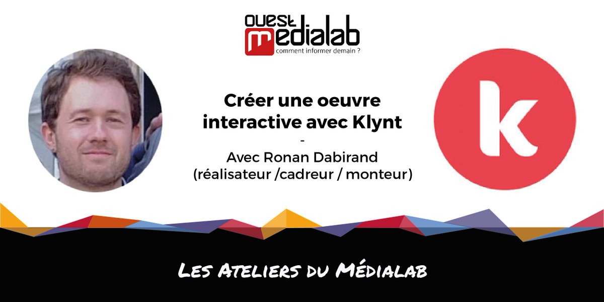 #Atelier #Nantes Le 7/04 profitez de votre pause déj' pour apprendre à créer une œuvre interactive avec <a href="/klynt_app/">Klynt</a> ! bit.ly/2nEfz0z