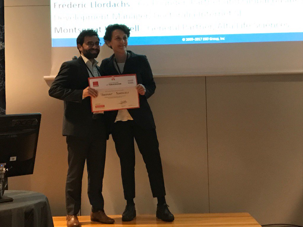 EBDgroup's tweet photo. And the winner is... @TBiomedicals 🎉👏🏽👏🏽 congratulations!!  #HealthTechCompetition #BIOEUROPESPRING https://t.co/5nAjTmcwbt