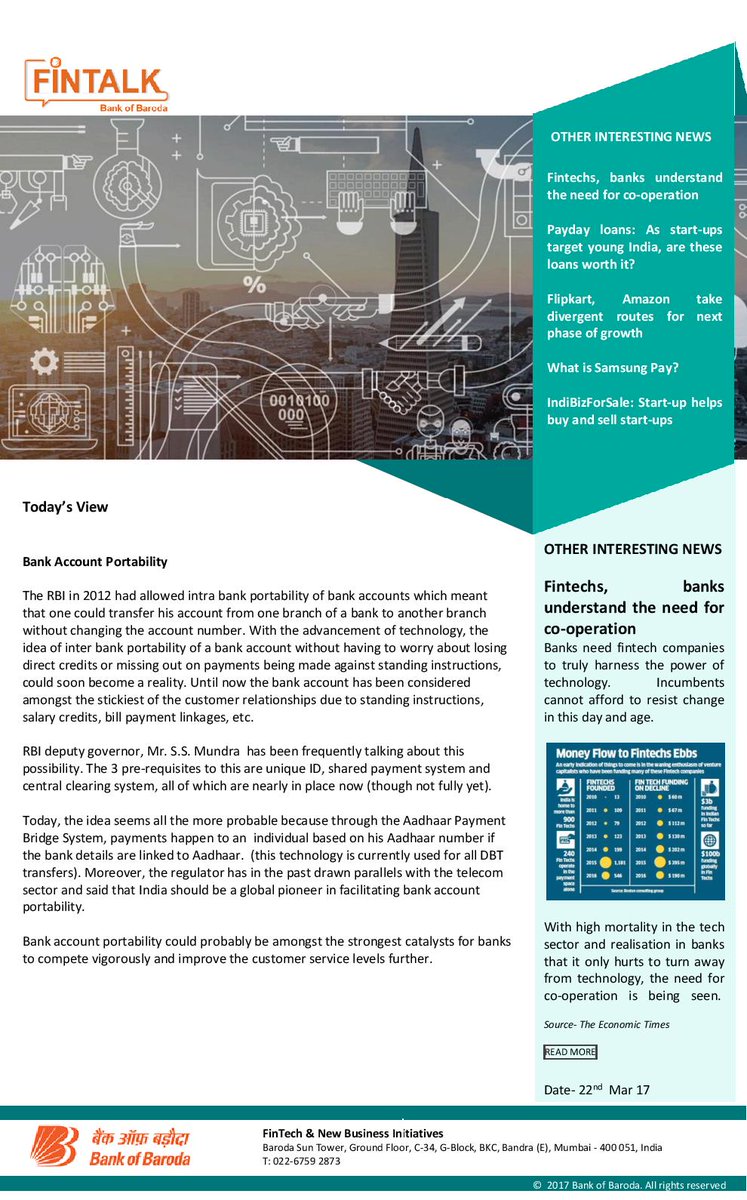 pankaj1880's tweet photo. Hi,
 
As Fintech companies are shaping the future of economy, getting Contemporary, Crisp &amp; Constructive updates of Fintech sector is ess.. https://t.co/Ik0MzCqhBY