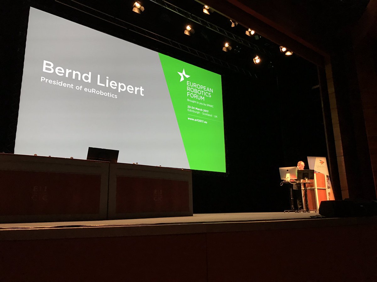 NickBoesl's tweet image. Dr. Bernd Liepert, President at @eu_Robotics  #ERF2017 @KUKA_RoboticsEN @EU_Commission #FutureOfRobotics #RoboticNatives #RoboticGovernance