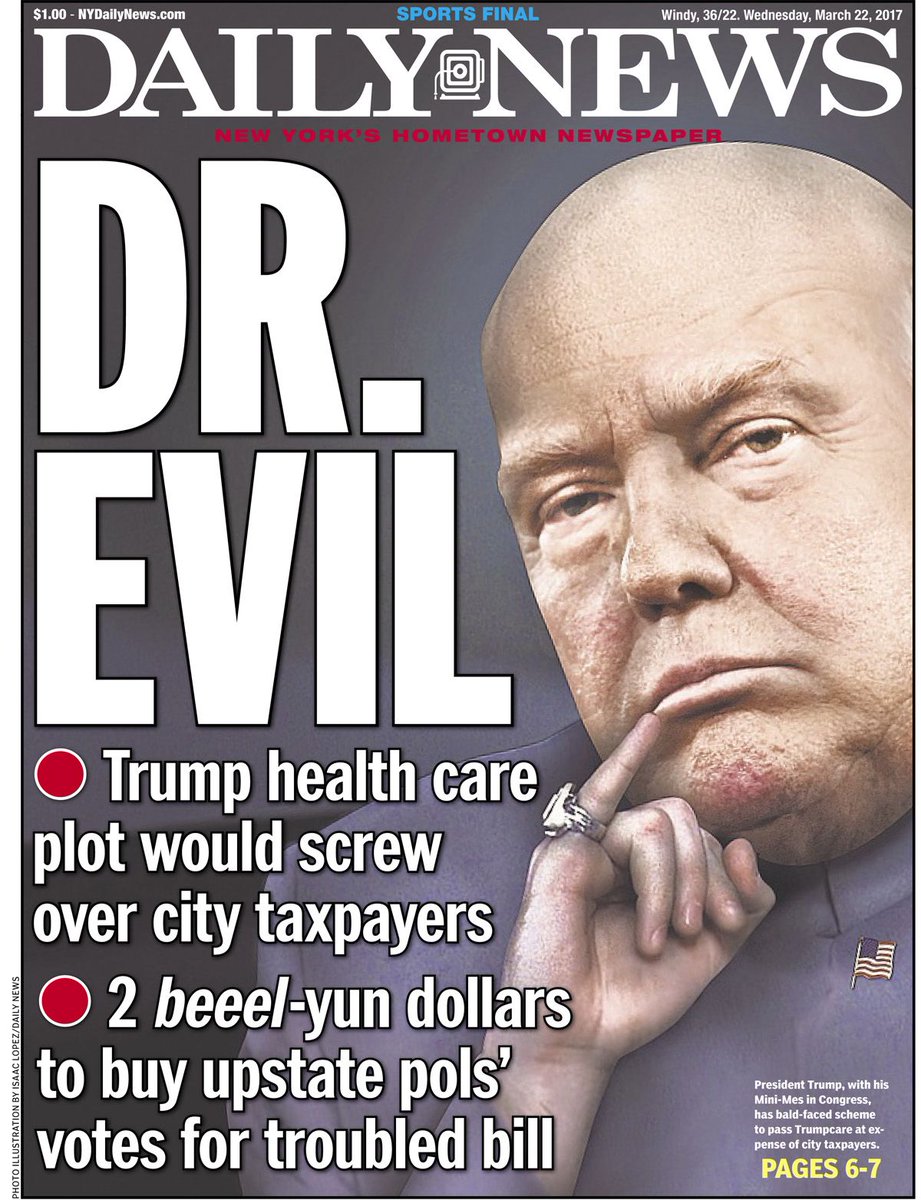 New York Daily News On Twitter Todays Front Page Dr Evil T