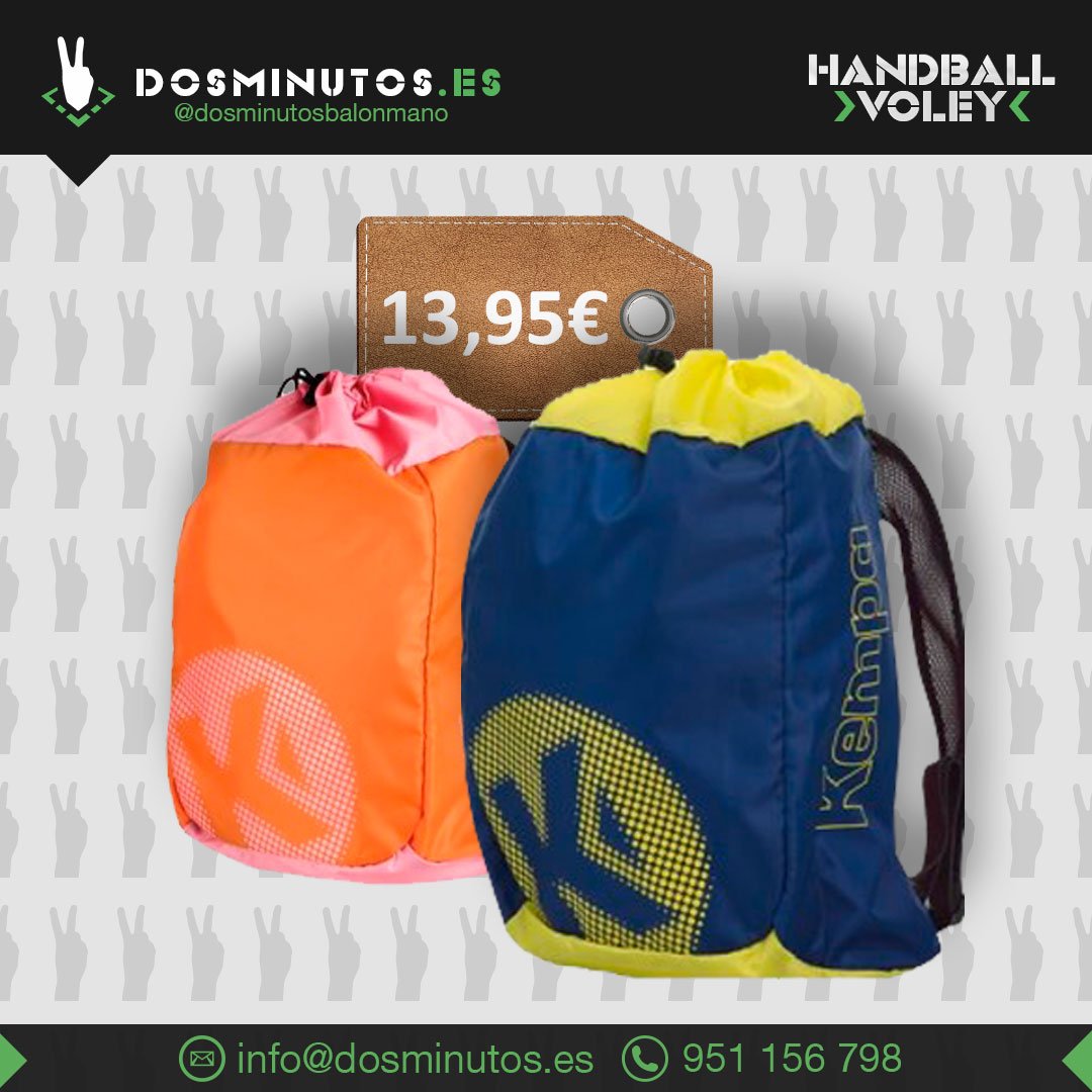 Dosminutosbalon's tweet photo. #SuperPrecio2M #SACKPACKKIDS por solo 13,95€ 
STOCK. Entrega en 10 días.

#2mFans #2mPromo #handball2017 #balonmano
https://t.co/Tq05zhokJn https://t.co/uaUe9LFx3q