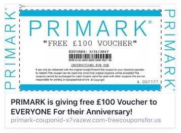 SuffolkTS's tweet image. SCAM ALERT: Fake Primark voucher shared on Facebook, AGAIN! Don&apos;t click on the link if you see it and warn others.
