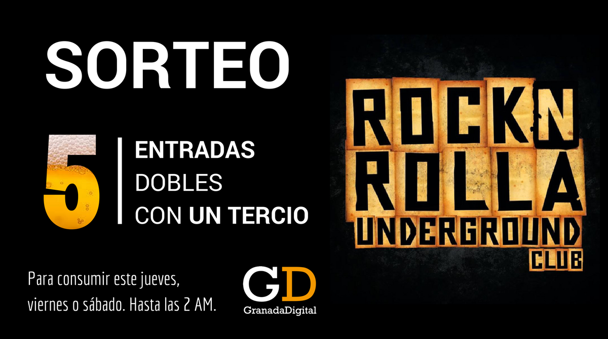 granadadigital's tweet photo. 🍺 #SORTEO🍺 | ¿Quieres vivir una noche increíble en Rocknrolla? Síguenos y Haz RT mencionando a tu acompañante. 
Ganadores jueves 23 - 13.00h https://t.co/ubjb3Rpayu
