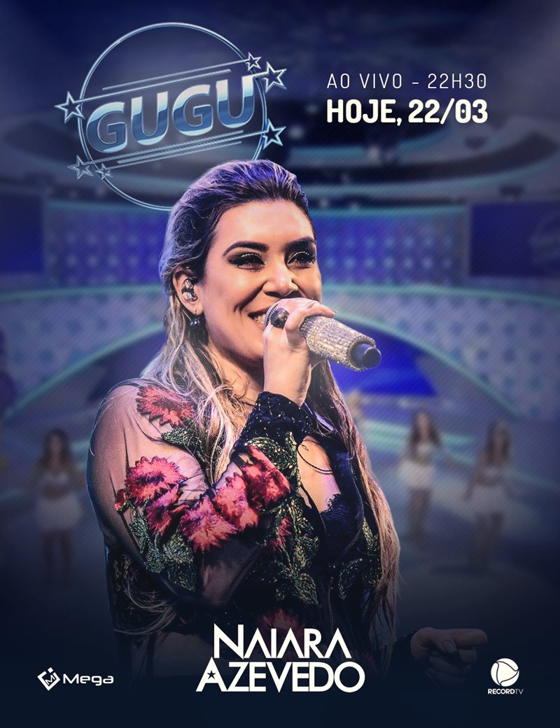 Naiarazevedo's tweet photo. Hoje estarei ao vivo no @programadogugu! Fiquem ligados é a partir das 22h30 na @recordtvoficial 📺📺 #NaiaraAzevedoNoGugu https://t.co/q2SRjWsu1c