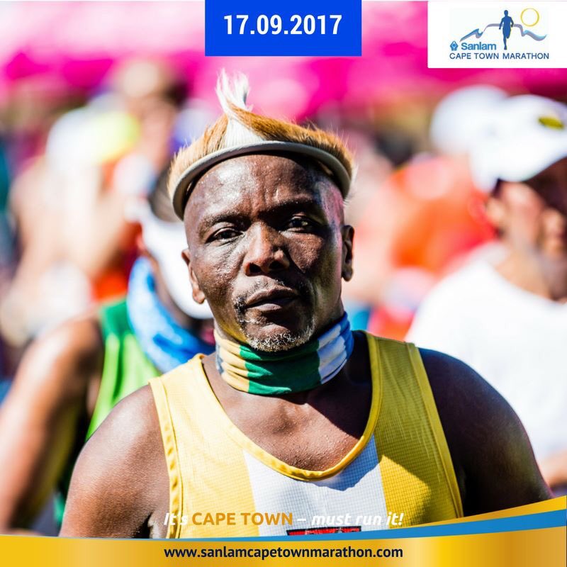CTMarathon's tweet photo. A golden moment. Africa is our home, this is our race, it's Cape Town, must run it! #captainschallenge enter @CTMarathon #challengeyourself https://t.co/YatlCcDuir