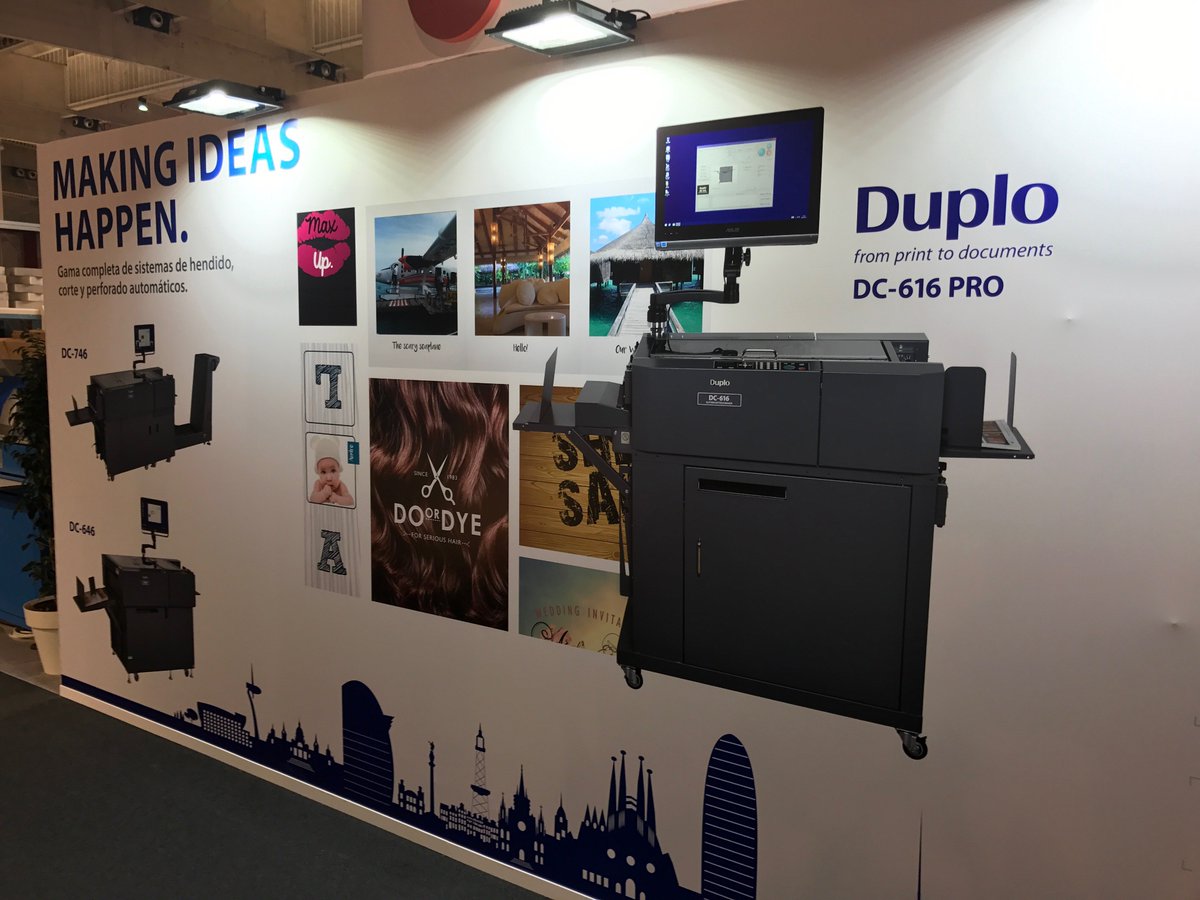 Duploint's tweet photo. EMG making ideas happen at Graphispag in Spain. Find out how by visiting them on stand E 564 @eymgrafica #Graphispag2017 https://t.co/xITr9KTre6