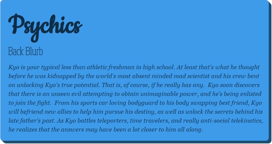 PsychicsProject's tweet image. The back blurb from my upcoming book!  What does everybody think?  psychicsproject.wixsite.com/psychicskickst…