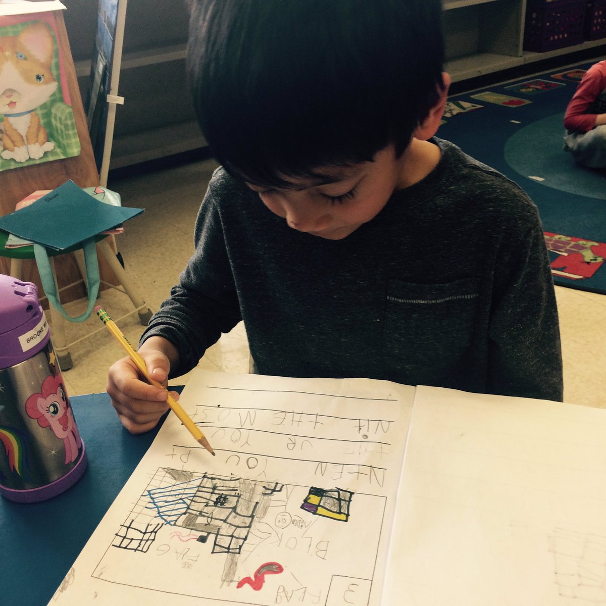 MrsOswald2424's tweet photo. We are adding labels to our diagrams for our how-to book! #howtobooks #wuos #lucycalkins #howtoplaypinball #howtobuildalegotower #howtobraid https://t.co/37psyBaAf6