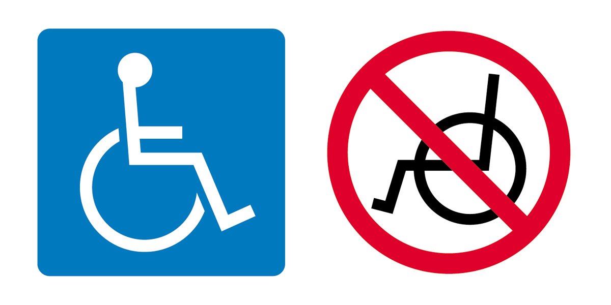 株式会社石井マーク A Twitter 左の いわゆる車椅子マーク は 車椅子 や 車椅子利用の身体障害 を指すのではなく あくまでも 障害者 のための国際シンボルマークという位置付けでございますが さてここでクイズです 一方 図の右側は障害者ではなく Jis