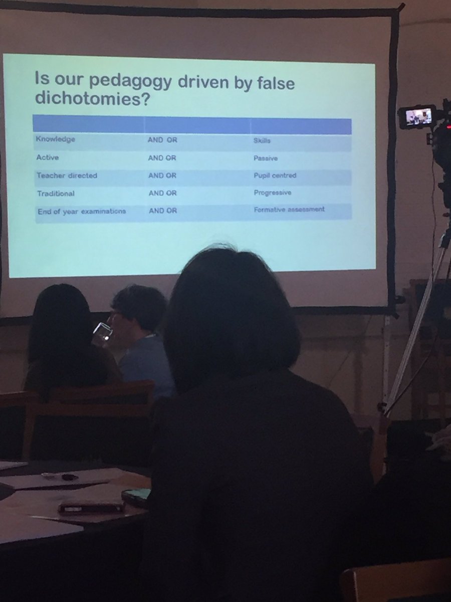 ClaudeniaW's tweet photo. Is our pedagogy driven by false dichotomies? #ITTS17 https://t.co/TCQRSIT765
