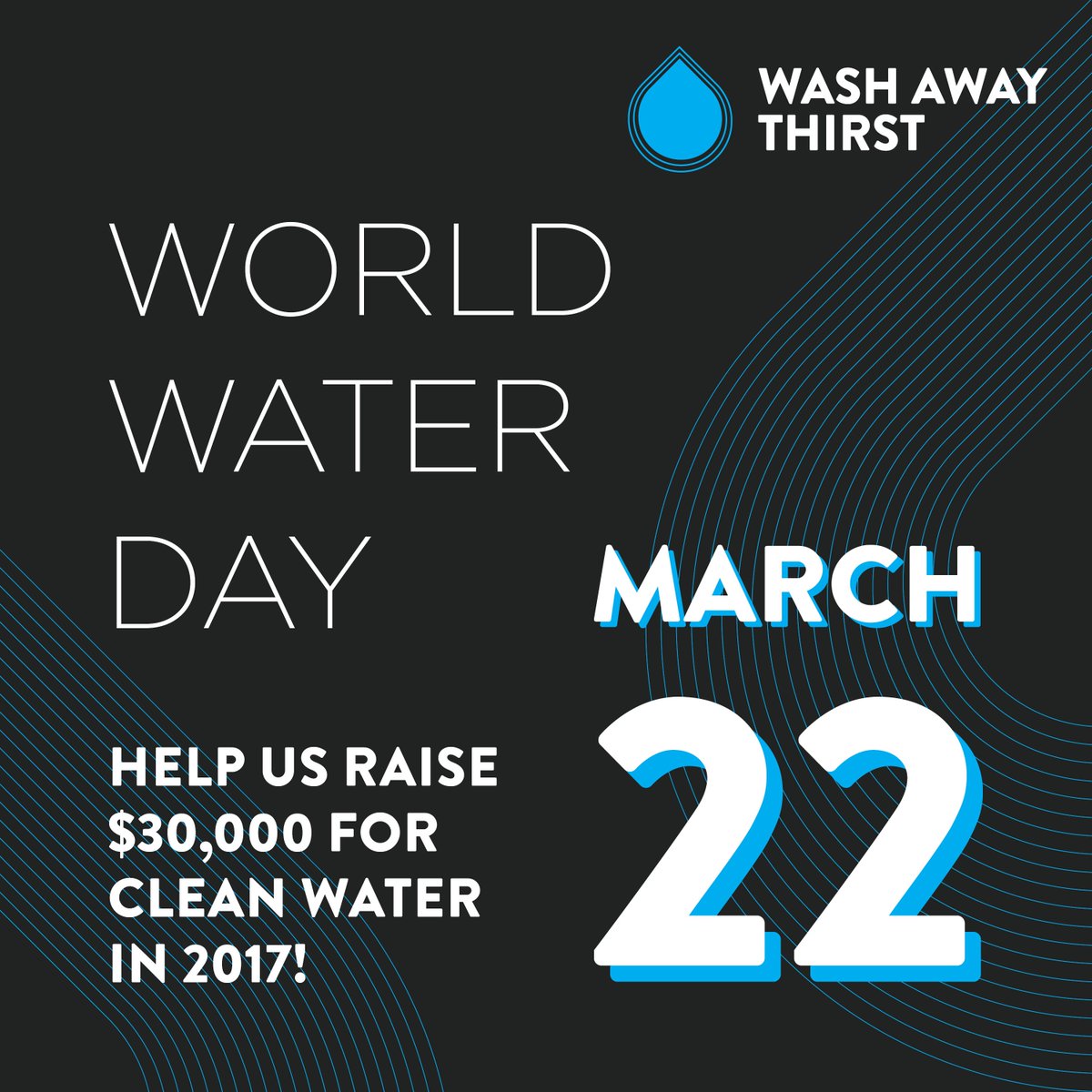 washawaythirst's tweet photo. Celebrate #WorldWaterDay by giving #CleanWater to those in need! 
Donate now: https://t.co/uYbJrntjej  @charitywater #WashAwayThirst https://t.co/KGFKLyaWLN