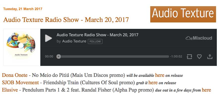 RapAndSoulPromo's tweet photo. Shout to all at @audioTexture HQ for their spin of #SJOBMovement on their latest podcast
#FriendshipTrain
#RapAndSoulPromo https://t.co/ZKuYf97FN7