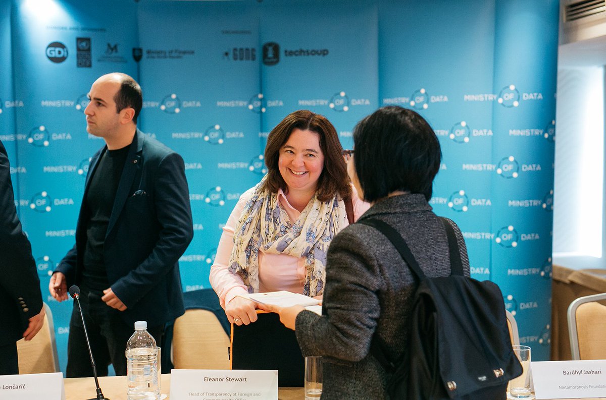 MinistryData's tweet photo. @DigEngHMG Eleanor Stewart was a jury member and because of her professionalism, our finalists got extra valuable inputs! #opendata https://t.co/tSzQPja8Gi