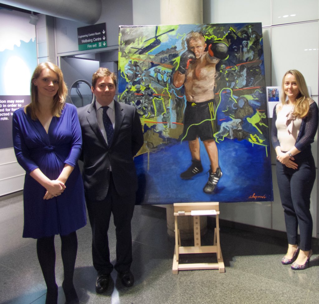 Hanging #painting by <a href="/cdepeyrecave/">Caroline dePeyrecave</a> <a href="/LloydsofLondon/">Lloyd's</a>  to raise funds for <a href="/stoll_veterans/">The Stoll Foundation</a> <a href="/supportthewalk/">Walking With The Wounded 🎖️</a> <a href="/CombatStress/">Combat Stress</a> <a href="/DougieDalzellMT/">DougieDalzellMT</a>