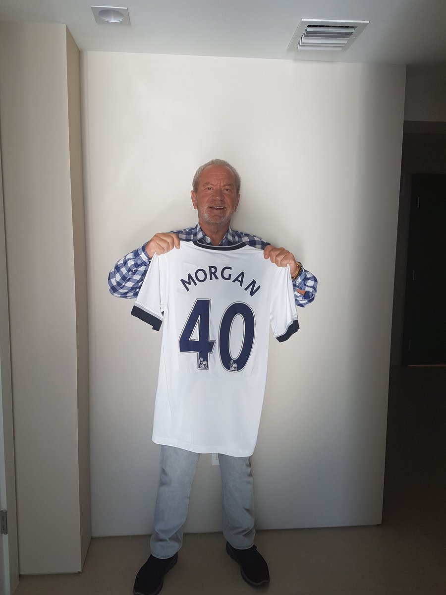 Lord_Sugar's tweet photo. Hi @GaryLineker  get some of your footy mates to make a contribution to @comicrelief by Friday morning to make @piersmorgan wear this shirt https://t.co/bJxYjDkKvw