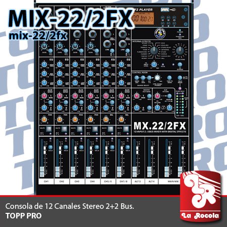 LAROCOLA's tweet photo. Consola de 12 canales estéreos 2+2 bus TOPP PRO MIX-22/2FX
0261 7970303 nuestro contacto
#topppro #dj #vdj #djlife #mixer https://t.co/9m4mAdNKpO