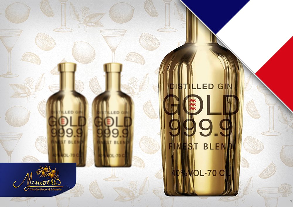 Gold 999.9 Gin contains juniper, mandarin, almond, ginger, violet, coriander, angelica root, cinnamon, gentian. More at Gin Room <a href="/MemoirsCol/">Memoirs Colchester</a>