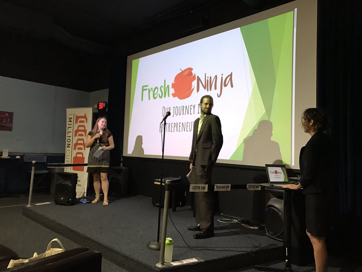 1MillionCupsDAB's tweet photo. Fresh Ninja, the first place team from @StartupDaytona, is sharing their #startup story at #1MCDaytona. #entrepreneurs #LaunchFlorida https://t.co/qni25kaGFd