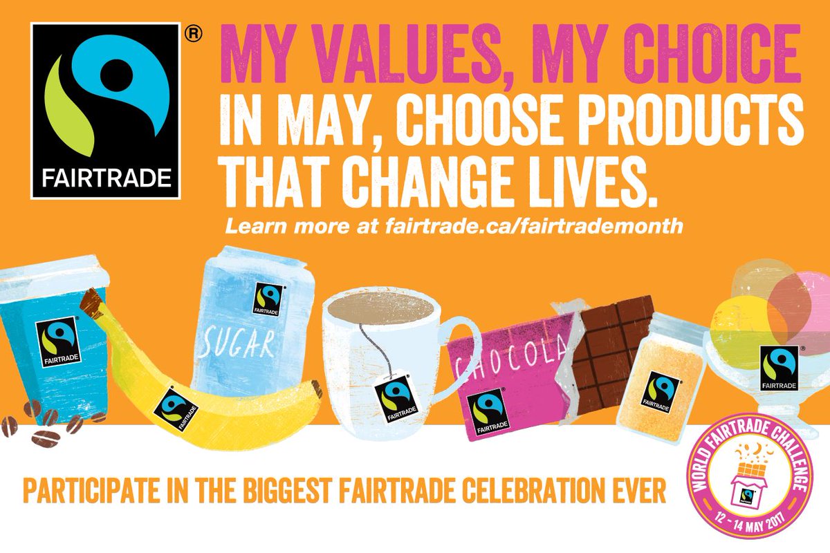 FairtradeCanada's tweet photo. Month of May is #FairtradeMonth in #Canada! What will you be up to? https://t.co/iVJBLG6L9c https://t.co/zUBDHk4tUW