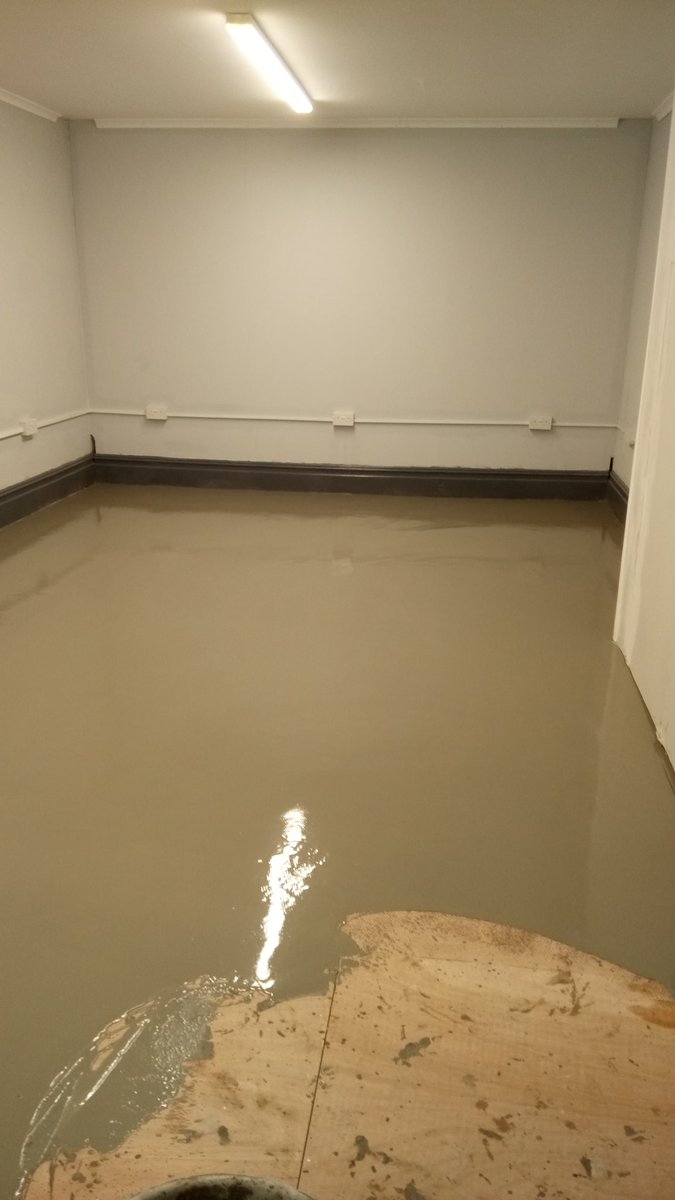 A latex smoothing compound straight onto 6mm plyboard, it has be Arditex NA. #ardex #NA #subfloor preparation #karndean #amtico #leigh