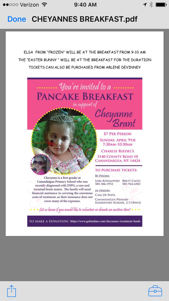 Please support Cheyanne and her family.