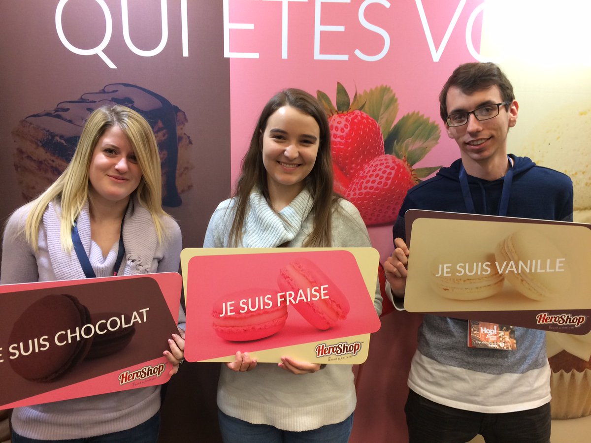 DavidGoliathMTL's tweet photo. Laurence, Virginie, Sara, Charles-Étienne, Woody, Jean-Christophe, Marie-Julie, Francis et Ève ont fait l'expérience #Heroshop #hop17 https://t.co/hHUGOmsNAq