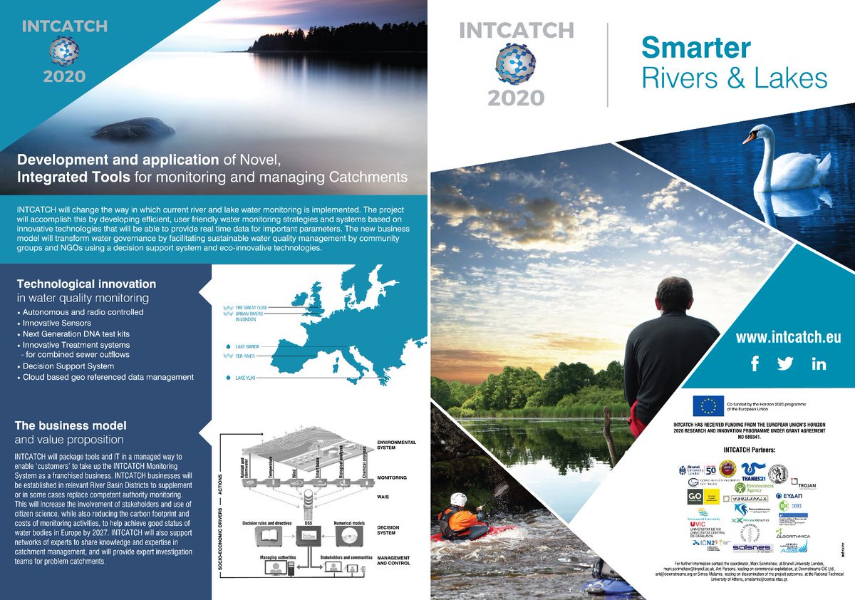 intcatch's tweet photo. #INTCATCH novel practices supporting water quality and sustainability in lakes and rivers #worldwaterday https://t.co/H46CJEpKlz