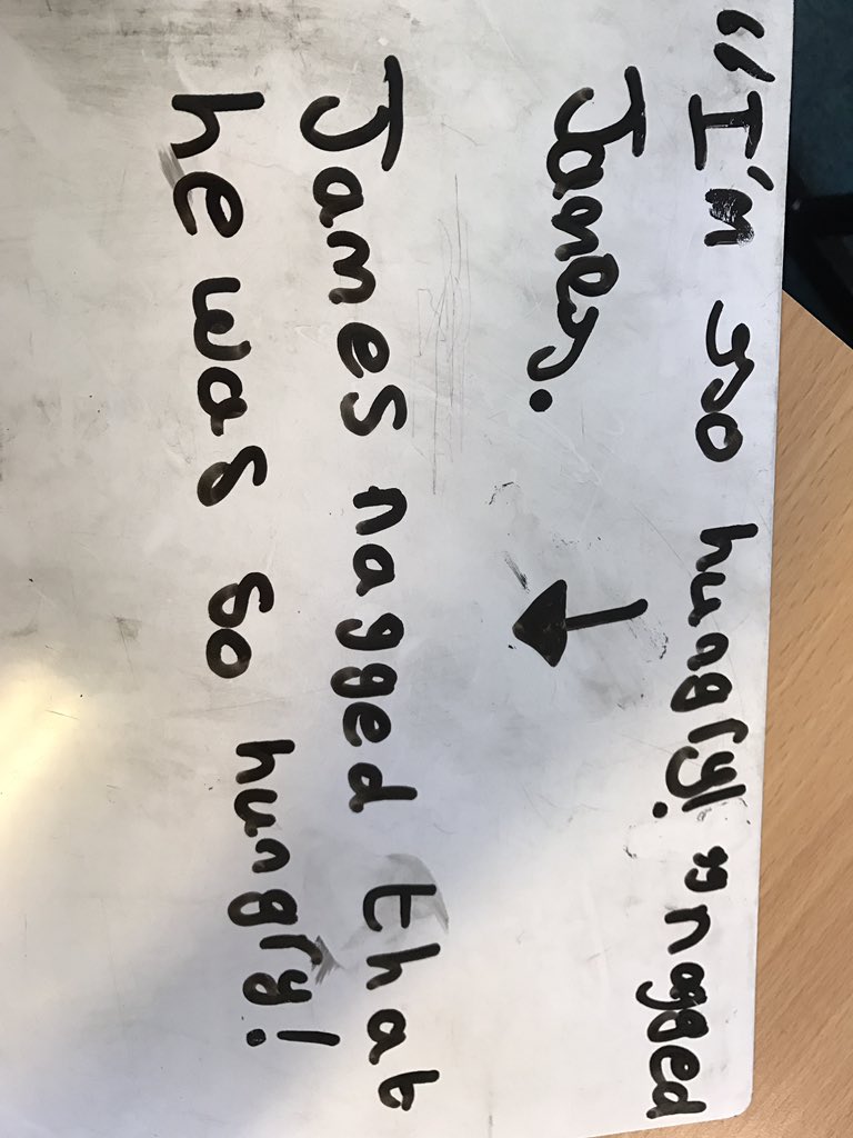 caradogprimary's tweet image. Finishing up our work on #speechmarks #indirect🔁direct #punctuating 🤔👍🏽📝🗣