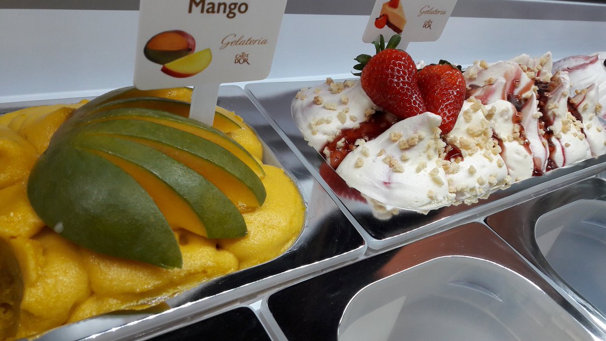 GertjanKruijk's tweet photo. Gaan we voor Mango of Strawberry Cheescake tijdens de laatste dag @Horeca_EH # Gelateria # Carte d'Or https://t.co/VrM5hKcgR7