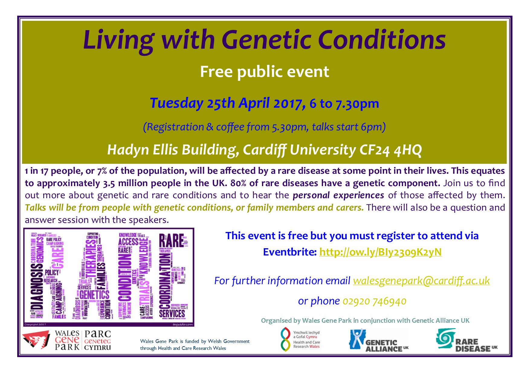Wales Gene Park on Twitter "Living with Conditions public