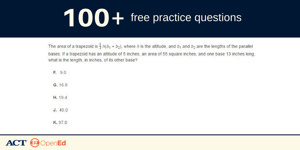 ACT's tweet photo. #Free #testprep resource: practice questions, instructional videos, and more via @Opened and #ACTProfile: https://t.co/zK5H7tY8u5 https://t.co/XBnN8V8xSb