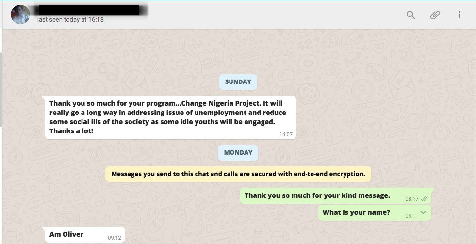 apprentice9ja's tweet photo. Hi #CNPFamily,
Thought we'd share this little-unsolicited compliment🤗we received on Sunday. #ThankYou #KeepThemComing #apprentice9ja https://t.co/4Ki1ADp0uK