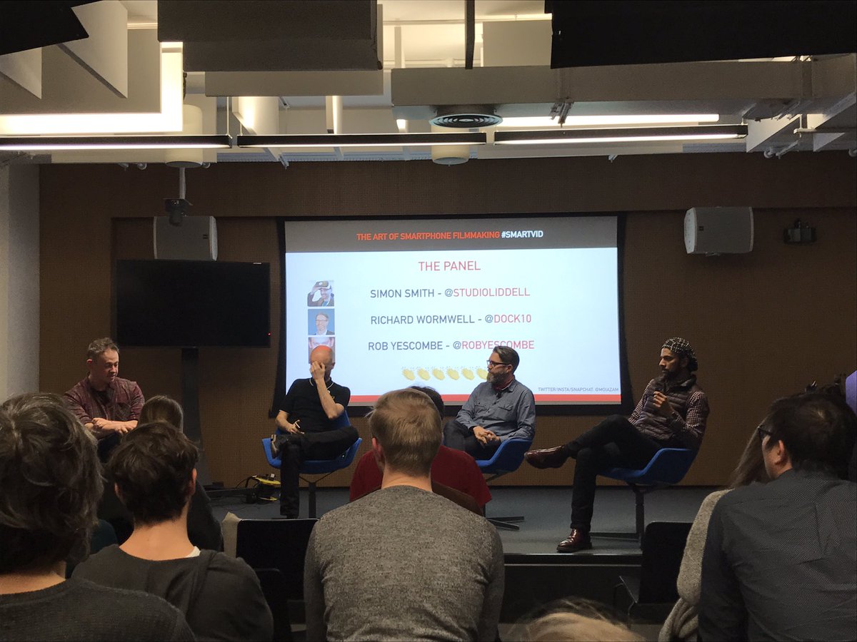 Darmenab's tweet photo. "#VR is the future of #storytelling", bold prediction to kick off panel discussion moderated by @moiazam at @CampusLondon #smartvid https://t.co/TvoSQ3NMxr