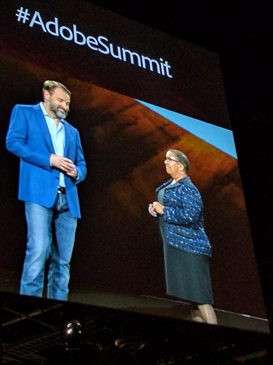 Pam El  <a href="/NBA/">NBA</a> CMO inspirational and amazing great presentation #adobesummit