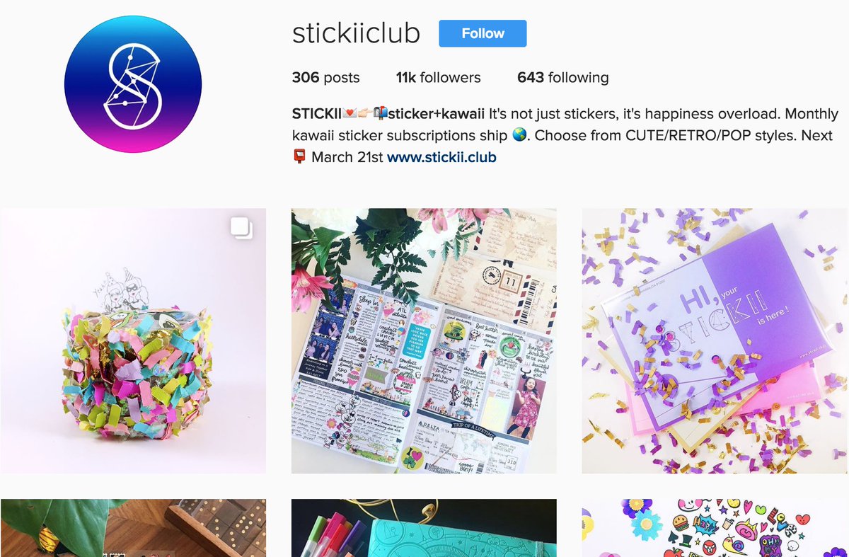 Follow us on Instagram and check out some of our past sticker sets! For monthly STICKII packs, make sure to visit  … bit.ly/2mxzflI