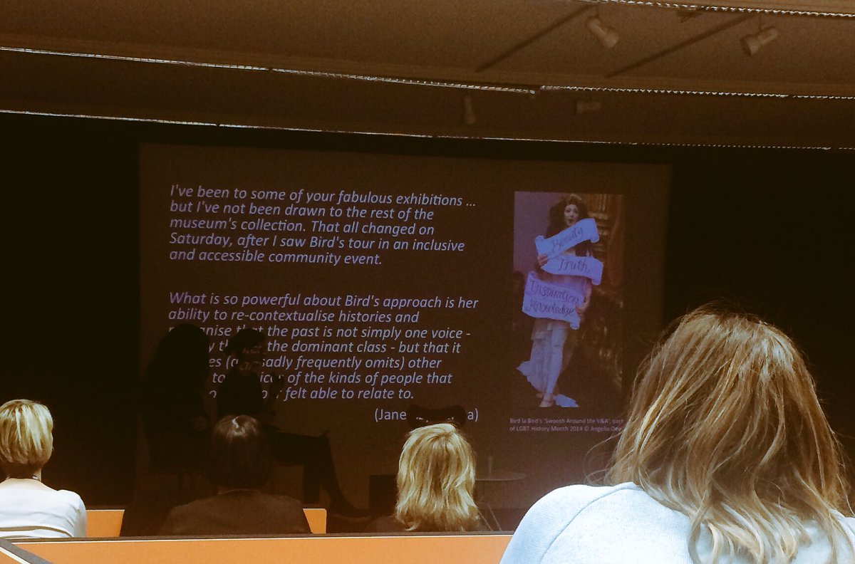 Babalynne's tweet photo. Hurray for @birdlabird, @DanNouveau & @V_and_A vollies - #creatingspacefordialogue https://t.co/ZbVHURDPIM
